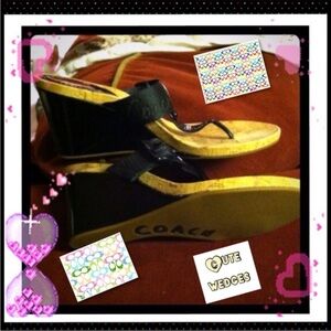 Blk. Coach cork sandals size 9. From 90$ to 40$